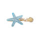 Gaenbei Korean ins shell and starfish set hairpin jelly color simple and sweet dolphin starfish edge clip duckbill hairpin blue starfish shell hairpin pair