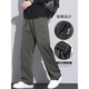 
Xiao Xueling American trendy brand work pants for men loose straight paratroopers 2025 new sports casual pants for men spring plus velvet 9856 military green + 9856 black M