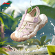 Li Ning children's sandals for boys, girls and middle-aged children in summer new sports soft-soled river shoes Baotou non-slip children's shoes Swan White/Lotus Red Purple 34 Inner length is about 22.2cm, suitable for feet 21.2cm long