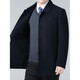 Jiujiu Wang Jiu Mu Wang 2025 Double-sided Cashmere Jacket Medium Men's Business Casual Lapel Woolen Coat Dad's Clothes Black M 170 Size (Recommended 105-125 Jin Jin is equal to 0.5 kg)
