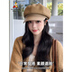 Scarecrow (MEXICAN) Women's Octagonal Hat Beret Peaked Cap 2025 New Fashion Casual Color Versatile Showing Small Face Black One Size