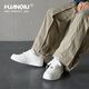 Global Air Force White Shoes Men's 2025 Spring New White Bailiu Korean Style Sports and Casual Couple Board Shoes Men's Shoes 829 White [Couple Men's Style] 39