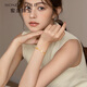 HONEYGOLD 蜜金珠宝黄金手链足金古法珐琅传承凝辉链子HGA1449工费860元/件 12.31g 15＋2cm