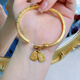 Zhiyu Yunxiang 999 Fußball Gold Worte Gold Armband Frauen friedliche freudige elegante Augenbinde Eröffnung Armband Geburtstag Geschenke Geschenke für Frau Jiyan Armband Gold ungefähr 50g