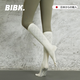 BIBK Japanese Yoga Socks Pilates Socks Women's Four Seasons Non-Slip Long-Tube Professional Five-Toe Socks Mid-Tube Sports Fitness Socks White