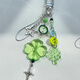 Destined to be high-value Four-leaf clover handmade hanging chain keychain beads small pendant camera chain cute niche Destined to be 2 four-leaf clover pendant