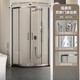 Jomoo customized curved sector sliding door shower room glass partition dry and wet separation 12 sector gun ash 1000mm*1000mm*1900mm does not include steam
