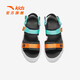 ANTA Children's Sandals Men's Beach Shoes 2024 Summer New Open-Toe Arch Student Outdoor Sandals Koala Gray/Fluorescent Aqua/Bright Orange-1 35