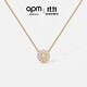 APM MonacoSoleil fashionable golden star compass necklace round pendant gift for girlfriend sweater chain
