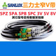 山头林村B3835到B5182三角带b型皮带A型C型D型E型F型电机联组齿 银色B3886.Li