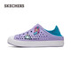 Skechers children's shoes, bubble shoes, summer girls' slip-on sandals, clogs, casual, comfortable, breathable, versatile sandals, lavender/light green/LVAQ size 30
