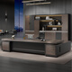 Tiju boss desk and chair desk, simple and modern chairman's office, atmospheric desk, president desk, manager desk, supervisor desk, 3-meter boss table + bilateral + chairs + 3.2-meter bookcase