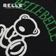 BELLE BELLE童装男童毛衣秋冬小熊圆领套头儿童毛衫宝宝柔软纯棉针织衫 黑色 140