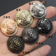 Shantou Lincun retro concealed button metal coat button high-end suit button British style trousers waist button windbreaker sweater open bronze color one shot four (size note)