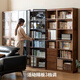Genji Muyu solid wood bookcase modern display cabinet with glass door Nordic simple oak floor-to-ceiling storage cabinet bookshelf (new partition) 1 meter double door solid wood door (new partition)