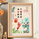 High-end full moon commemorative hand and foot prints for dragon baby, 100 days of bright future, 100-day hand and foot print photo frame for newborn baby. Please note name + date when ordering. 100-day commemoration b