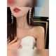 Boucles d'oreilles en perles à glands pour mariage avec boucles d'oreilles Cheongsam