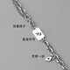 MZMZ platinum bracelet for men pt950 platinum zodiac sign decoration versatile accessories Valentine's Day birthday gift for boyfriend and girlfriend Same day/next day delivery - light luxury fashion zodiac sign bracelet note zodiac sign