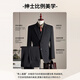 ROMON suit + vest + trousers Modal cotton wool haute blazer business dress jacket men black 2XL