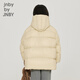 
jnby by JNBY Jiangnan cloth children's clothing autumn and winter down jacket thickened warm soft hooded boys and girls children 1NAC12610 748 light bean yellow 140 cm