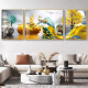 Sanqihu maßgeschneidert für leichte Luxus-Wohnzimmer-Dekoration Mal Sofa Hintergrund Wandmalerei Mural Malerei Fulu Landschaft Triptycharchatmatmosphärische HJ-3886-Finanzrollen Rolling Rolling für Sofas über 4,3 Metern und 70*9 l auf beiden Seiten