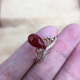 Zhaohao Japanese Coral Drop Shape Crown 18k Ring