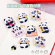 Mengkeduo Inspirational Panda Cartoon Acrylic Puppy Brooch Badge Clothes Bag Pendant Jewelry Pin Accessories Small Gift 6 Pack 6 Mixed Pack