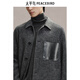PEACEBIRD Men's Heavyweight Loose Woolen Coat Mid-Length Winter Wool Coat Trendy Black Gray First Batch L