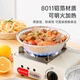MEIJINJIA air fryer oven special tin foil bowls, diameter 182mm*30 pieces, barbecue camping aluminum foil baking pan, round
