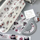 Chuangjingyi chooses transparent pencil bag with high appearance value and niche new style KT Hello Kitty chessboard style pencil bag for junior high school girls, cute and simple ins Japanese pencil case, large capacity stationery bag, design pencil bag + KT cat (4-piece set of pendant + ruler) + c
