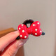 BARY REEF children's grabber cute girl red polka dot bow hairpin small broken hair bangs clip Korean girl hair accessories princess polka dot bow small grabber pair