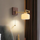 Zhong Shuai Japanese retro style folding wall lamp bedroom bedside designer all copper living room creative pull rope switch retractable lamp D model all copper + ceramic stepless dimming