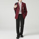 Cupid, God of Love, In the Name of God DKJK Black Suit Jacket for Men and Women, Versatile Japanese College Style Suit TZ2073 Red Suit + Pants + Red Diamond Long Tie 5XL 185-200Jin Jin is equal to 0.5 kg