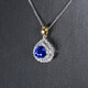 Haikai Necklace Women's Cornflower Sapphire Necklace Luxury Jewelry Valentine's Day Birthday Gift for Wife Cornflower Sapphire (1.13 carats/selected flawless)