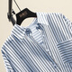 Cypress Shirt 2025 Automne Nouvelle Fashion Fashion Stripe Single Breasted Rotary Sleeve Top