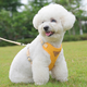 COCS puppy leash harness vest style dog walking leash small and medium-sized puppy collar cat leash harness set sunset yellow S (chest 38-44cm recommended 7-13 Jin Jin equals 0.5 kg)