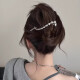 Two lifetimes ins simple and cold hair clip frog clip high-end feel back head hair twist clip large headdress hair card silver