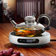 Gaoming (gaoming) new rat tail glass teapot high-end tea set household ultra-thin high-power exquisite electric ceramic stove tea set rat tail teapot + Tang Jing stove