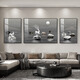 Sofa background wall decoration painting living room hanging painting elk triple painting mural atmospheric wall painting oil canvas ps K11972 30*40 left and right 60*40