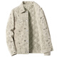 Jeanswest quilted thickened corduroy jacket men's autumn and winter cotton shirt jacket lapel work jacket full-bottom printing trend thickened off-white L