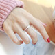 Fat Donglai same style 18k gold ring for women au750 18K gold AU750 rose gold baby's breath couple ring 2025 18K color gold baby's breath ring 4MM US size 8 country