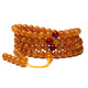 MHFDO old phoenix quality beeswax bracelet 108 selected old Myanmar multi-circle Buddha beads raw mineral amber old beeswax 108 beads diameter 8MM