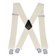 Yufan 5cm elastic elastic men's strap clip 4 clamp X-type adjustable suspender trousers strap 02 Navy Blue Unicode
