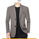 Playboy middle-aged men Korean style suit jacket autumn 2025 single suit solid color top business casual suit men's dad wear dark gray 2XL 185 size - suitable for 150-165Jin Jin is equal to 0.5 kg