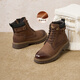 
Bestou winter new style shopping mall same outdoor sports workwear Martin boots thick heel men's short boots AEF01DD4 brown 40