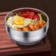 Venus 304 stainless steel bowl double-layer insulated bowl anti-scalding soup bowl large instant noodle bowl children and adults anti-fall rice bowl 14cm