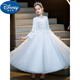 
Disney girls dress princess dress birthday children host performance dress flower girl wedding girl piano playing evening dress 683 blue plus velvet long sleeves Subscribe [Fur collar] 110cm 22-32