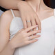 Safir platinum ring for men and women, PT950 sparkling crushed ice pair ring for men and women, about 3.45 grams