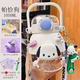 凯蒂猫（hellokitty）儿童水杯幼儿园小学生女孩童可爱夏季水壶库洛米双饮大肚吸管杯子 美乐蒂2306双饮 1050ml +挂件3D贴