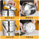 Central Products Stainless Steel Vacuum Insulated Lunch Box Portable Insulated Bucket Three-Layer 1.6L Flat Cover Drum Type Unit